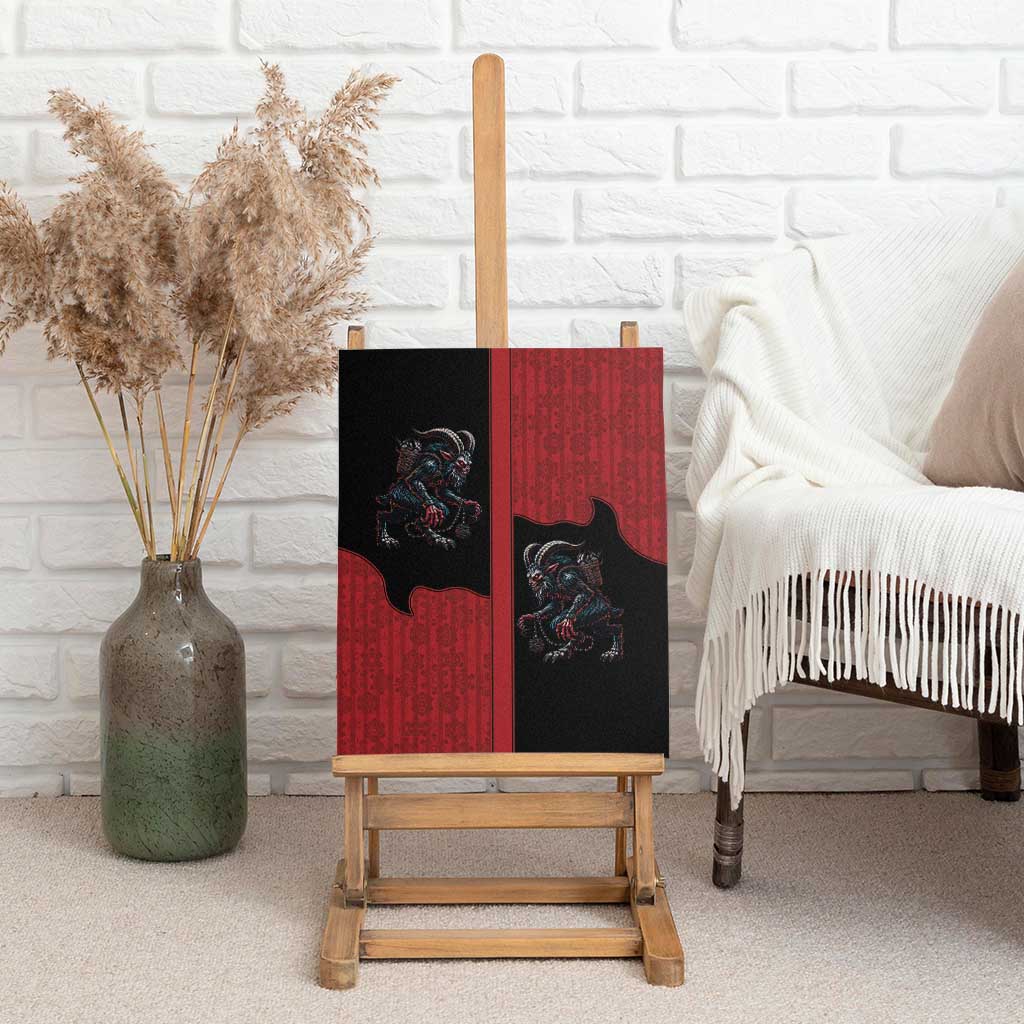 Western Yoke Canvas Wall Art Krampus Christmas Horror Style - Wonder Print Shop