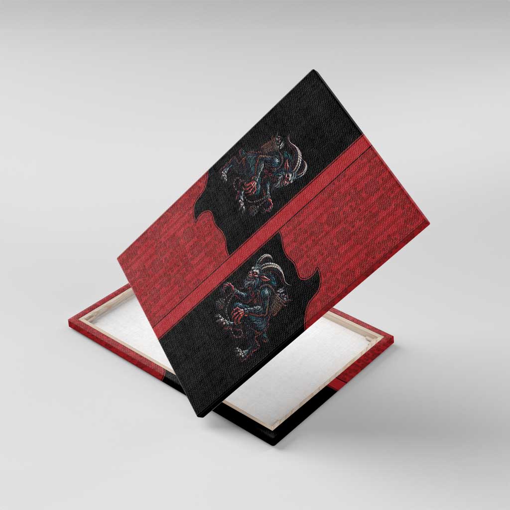 Western Yoke Canvas Wall Art Krampus Christmas Horror Style - Wonder Print Shop