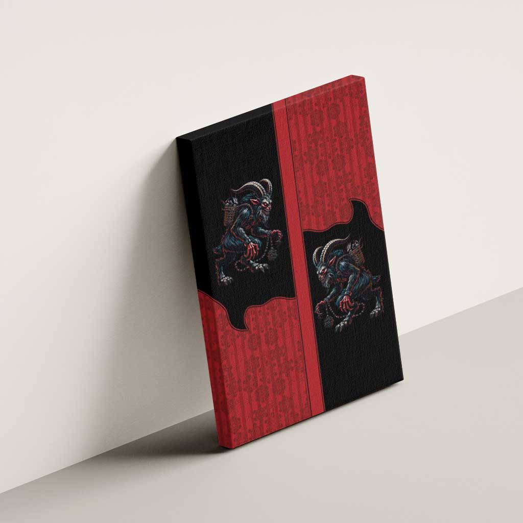 Western Yoke Canvas Wall Art Krampus Christmas Horror Style - Wonder Print Shop