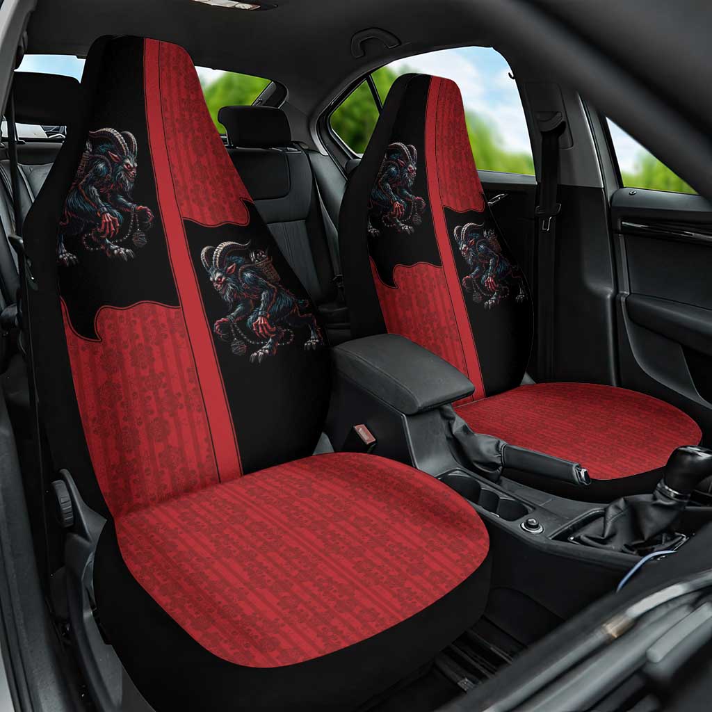 Western Yoke Car Seat Cover Krampus Christmas Horror Style - Wonder Print Shop