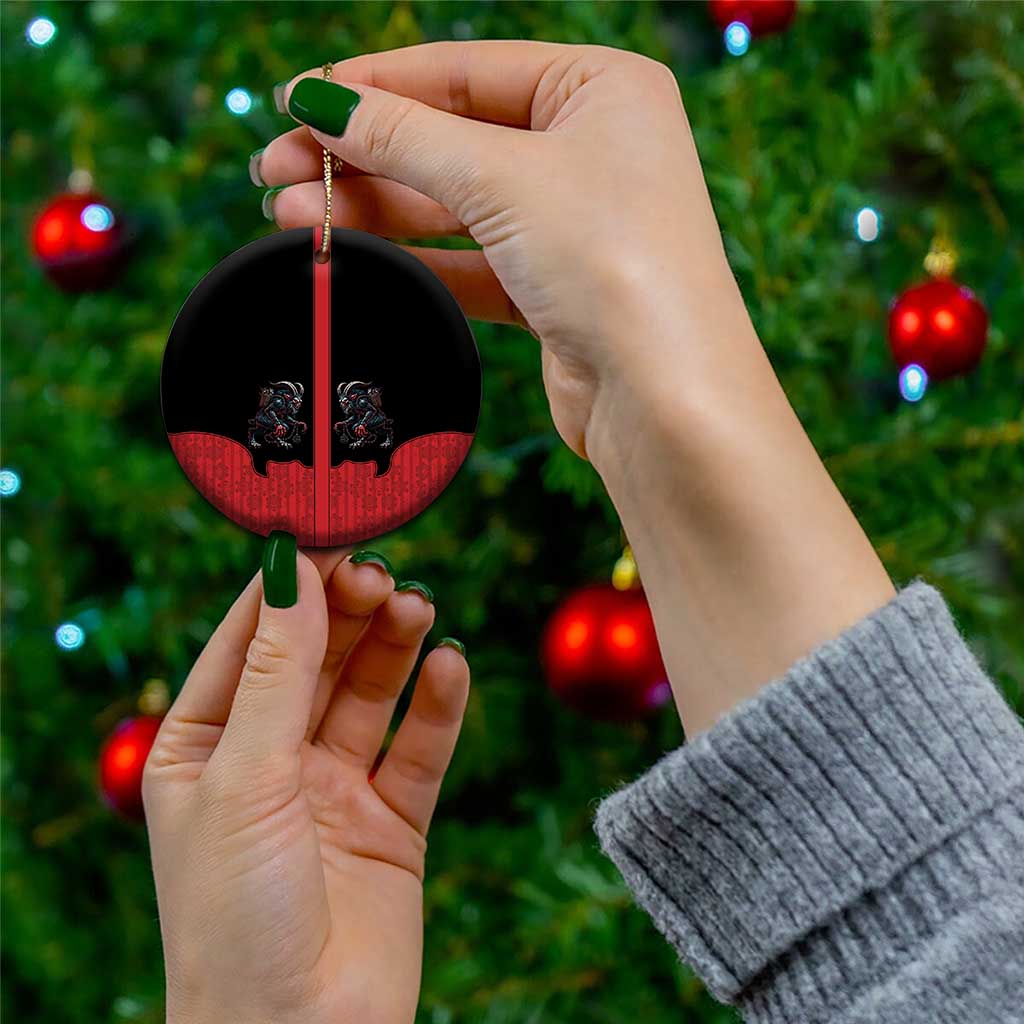 Western Yoke Ceramic Ornament Krampus Christmas Horror Style - Wonder Print Shop