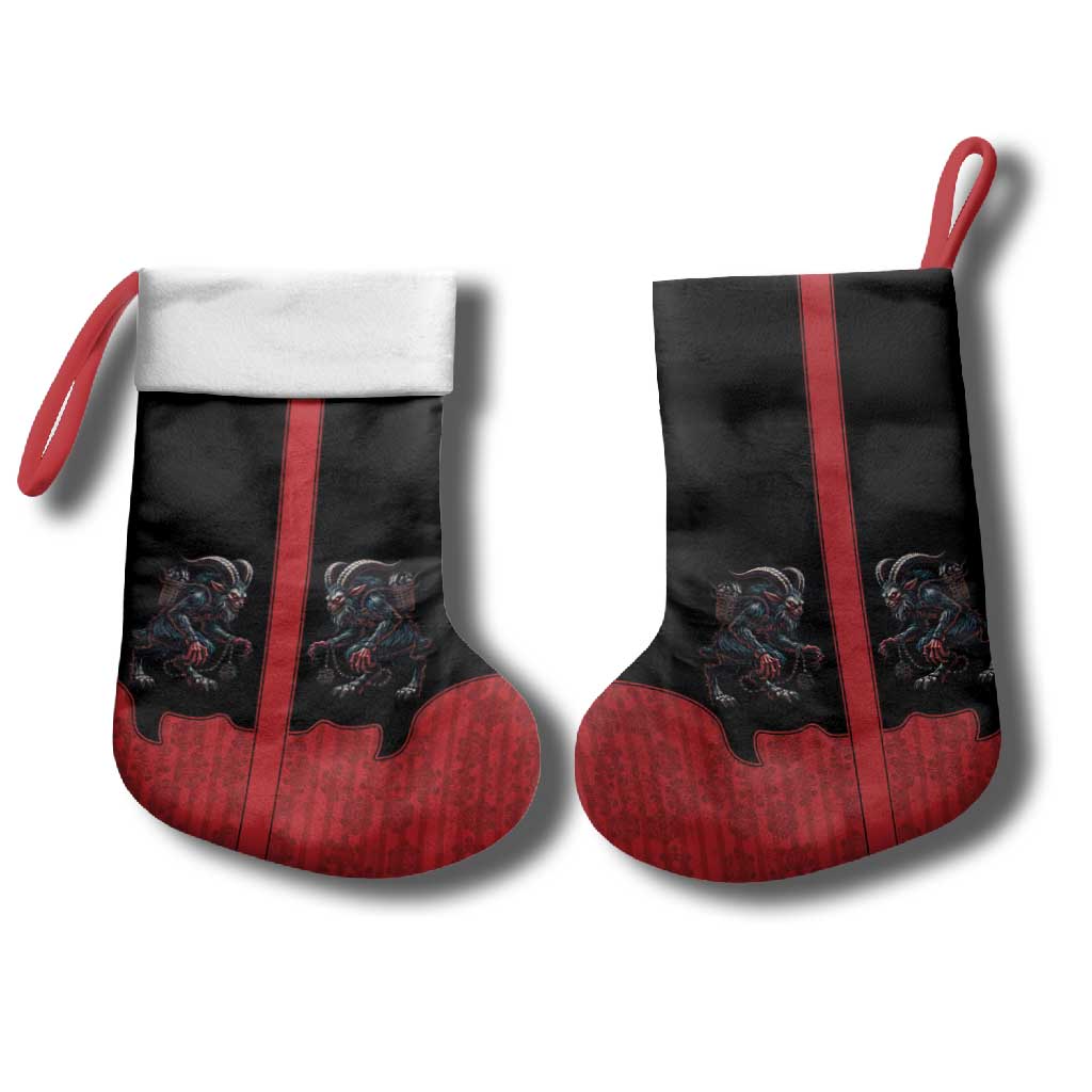 Western Yoke Christmas Stocking Krampus Christmas Horror Style - Wonder Print Shop