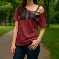 Western Yoke Cross Shoulder Shirt Krampus Christmas Horror Style - Wonder Print Shop