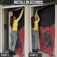 Western Yoke Door Cover Krampus Christmas Horror Style - Wonder Print Shop