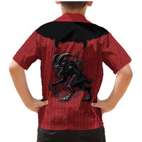 Western Yoke Family Matching Mermaid Dress and Hawaiian Shirt Krampus Christmas Horror Style - Wonder Print Shop