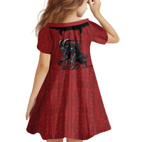 Western Yoke Family Matching Off Shoulder Maxi Dress and Hawaiian Shirt Krampus Christmas Horror Style - Wonder Print Shop