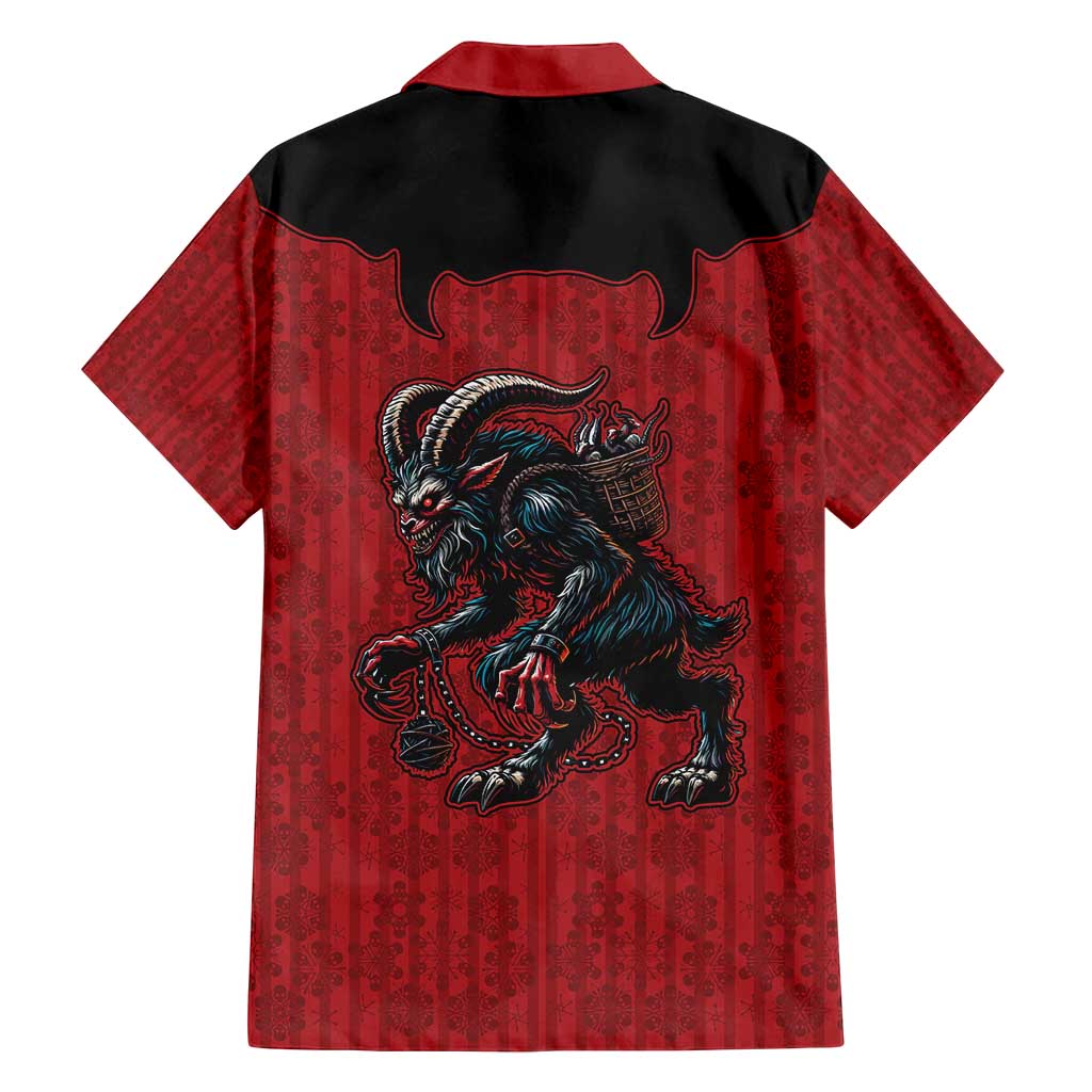 Western Yoke Family Matching Off Shoulder Maxi Dress and Hawaiian Shirt Krampus Christmas Horror Style - Wonder Print Shop