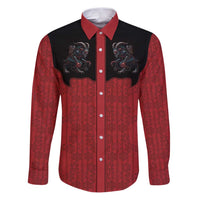 Western Yoke Family Matching Puletasi and Hawaiian Shirt Krampus Christmas Horror Style - Wonder Print Shop