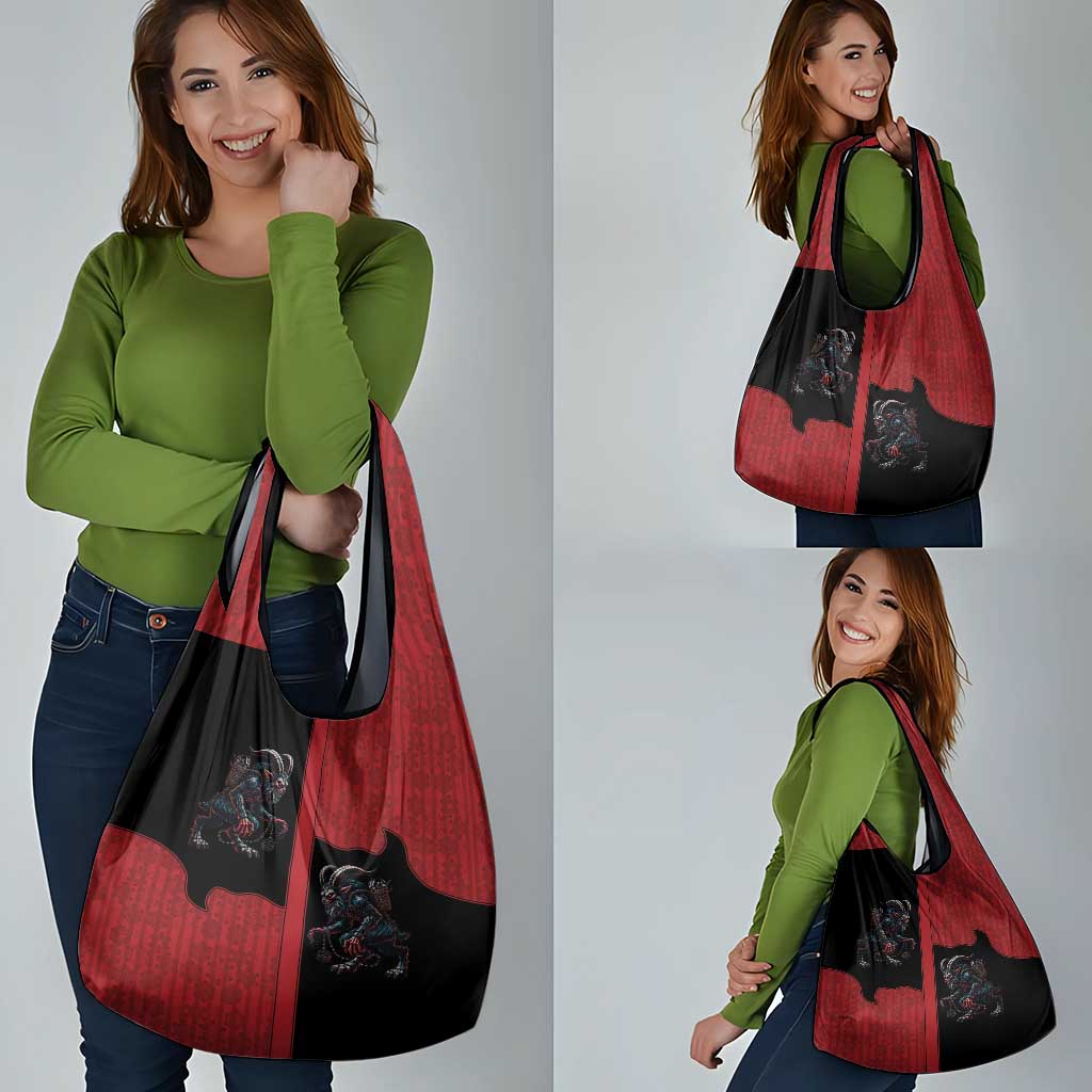 Western Yoke Grocery Bag Krampus Christmas Horror Style - Wonder Print Shop