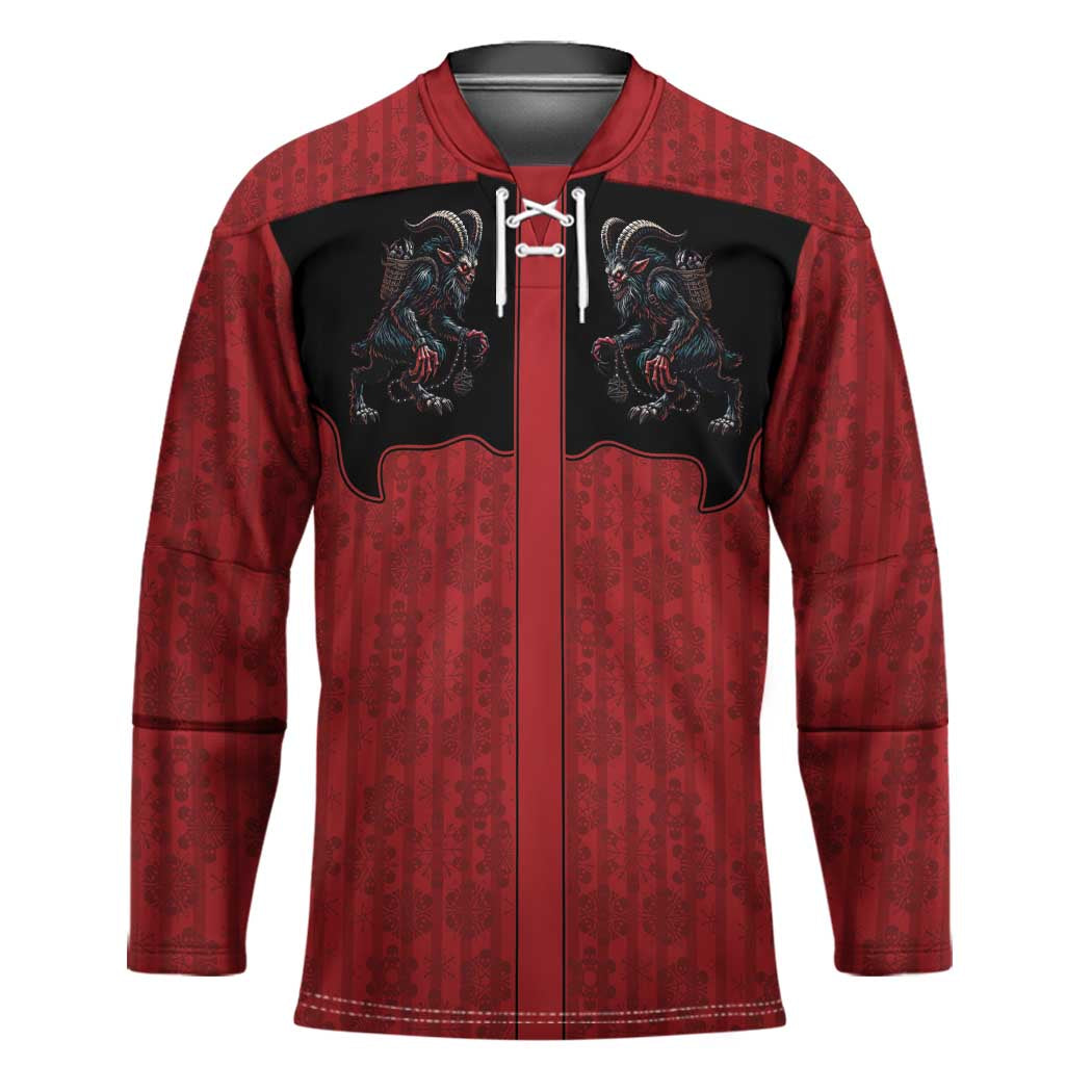 Western Yoke Hockey Jersey Krampus Christmas Horror Style - Wonder Print Shop