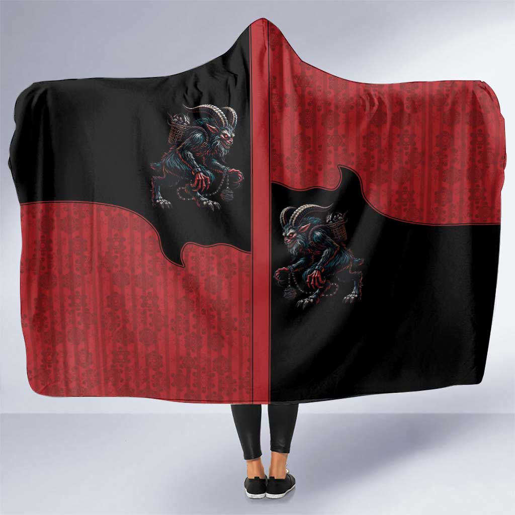 Western Yoke Hooded Blanket Krampus Christmas Horror Style - Wonder Print Shop