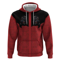 Western Yoke Hoodie Krampus Christmas Horror Style - Wonder Print Shop