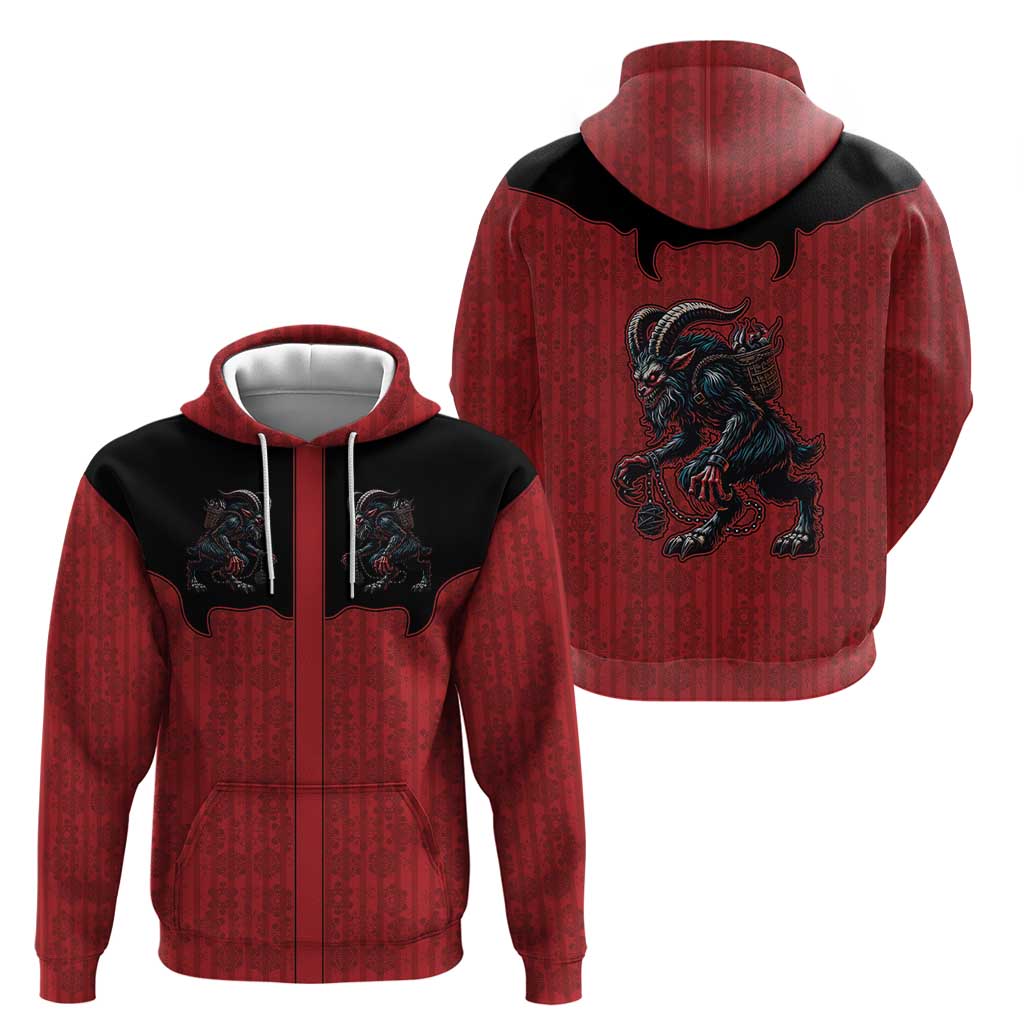 Western Yoke Hoodie Krampus Christmas Horror Style - Wonder Print Shop