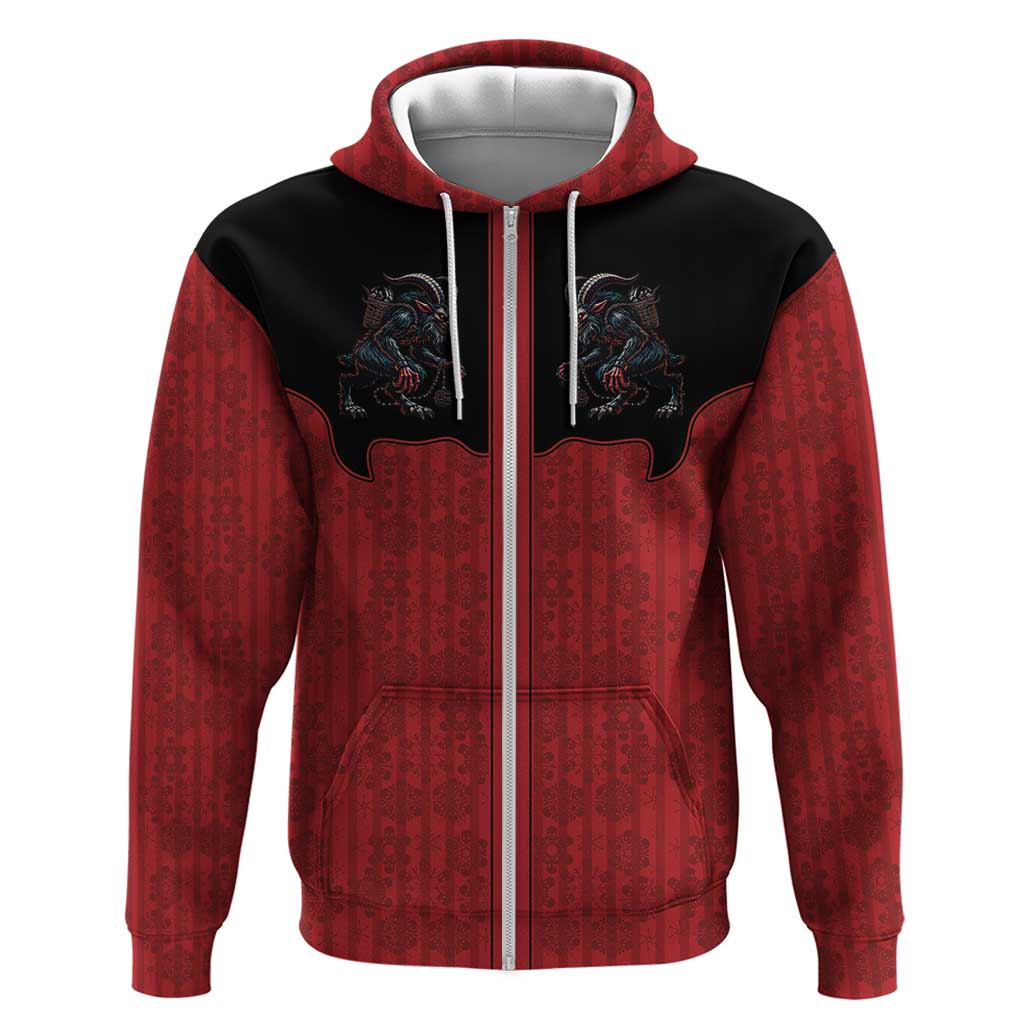 Western Yoke Hoodie Krampus Christmas Horror Style - Wonder Print Shop