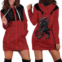 Western Yoke Hoodie Dress Krampus Christmas Horror Style - Wonder Print Shop