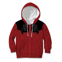 Western Yoke Kid Hoodie Krampus Christmas Horror Style - Wonder Print Shop