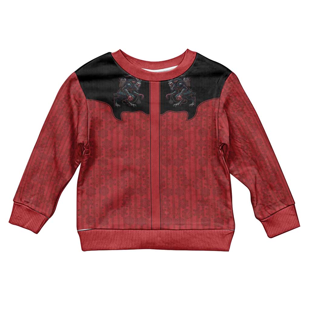 Western Yoke Kid Ugly Christmas Sweater Krampus Christmas Horror Style - Wonder Print Shop