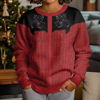 Western Yoke Kid Ugly Christmas Sweater Krampus Christmas Horror Style - Wonder Print Shop