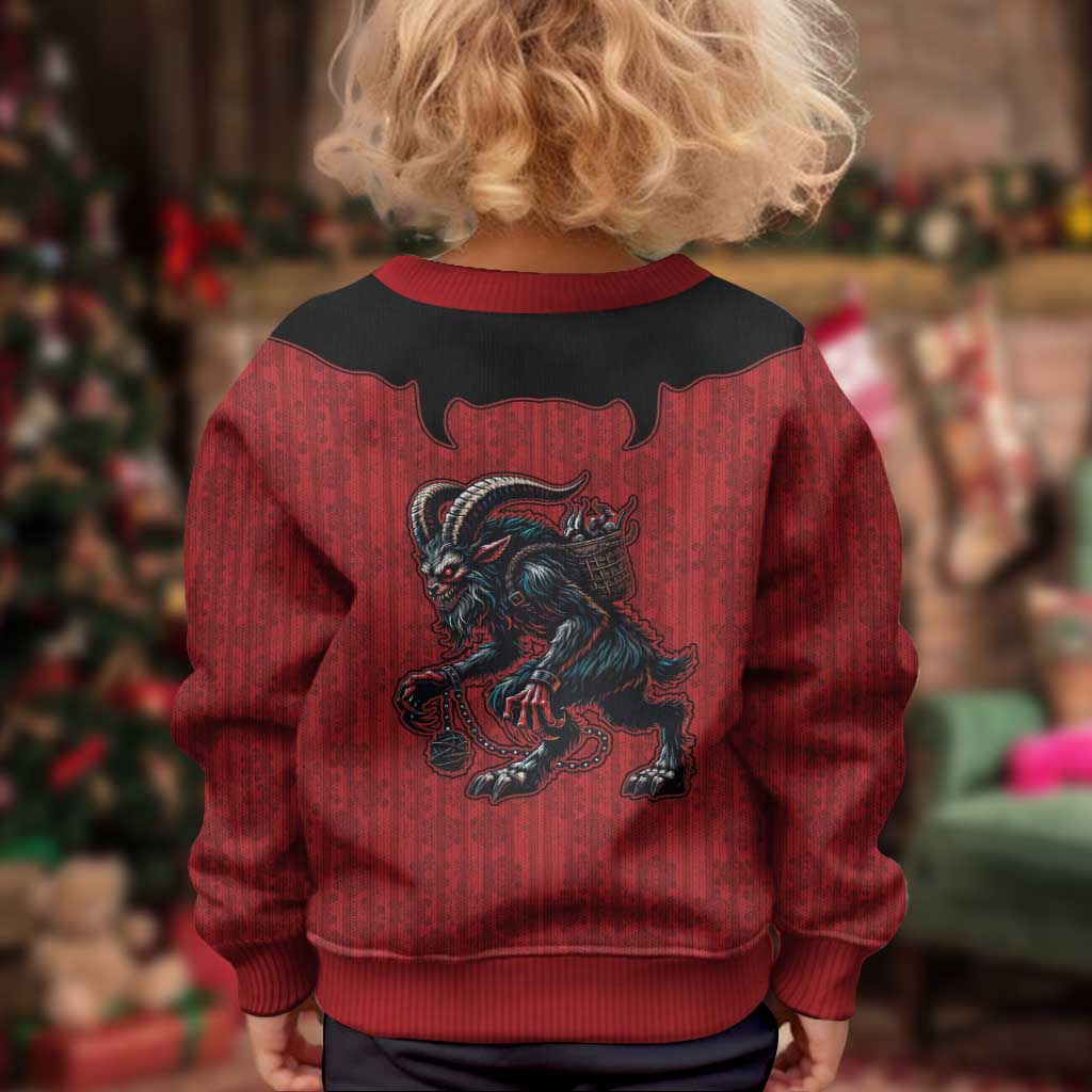 Western Yoke Kid Ugly Christmas Sweater Krampus Christmas Horror Style - Wonder Print Shop