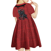 Western Yoke Kid Short Sleeve Dress Krampus Christmas Horror Style - Wonder Print Shop