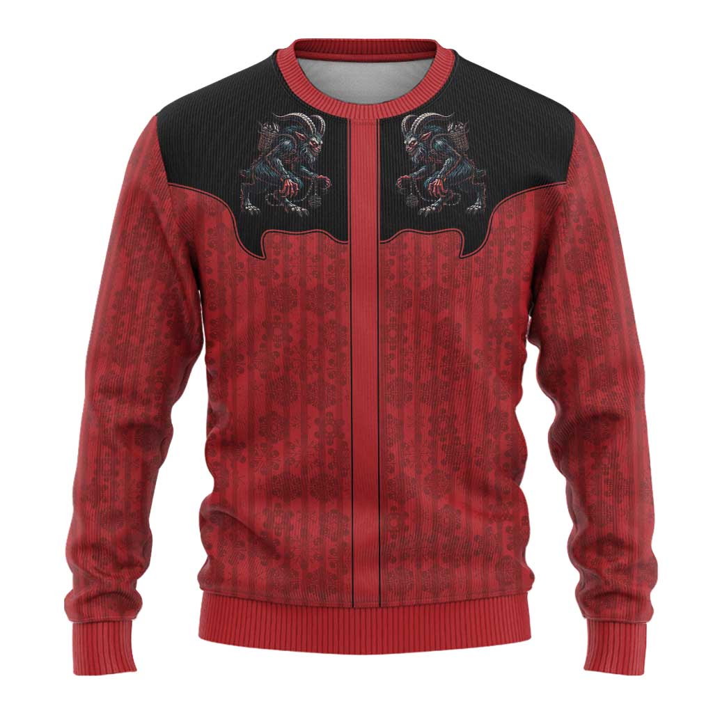 Western Yoke Ugly Christmas Sweater Krampus Christmas Horror Style - Wonder Print Shop