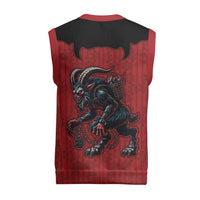 Western Yoke Christmas Knitted V-Neck Vest Krampus Christmas Horror Style - Wonder Print Shop