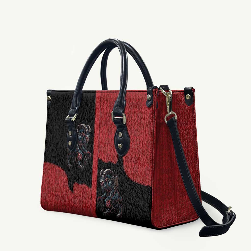 Western Yoke Leather Bag Krampus Christmas Horror Style - Wonder Print Shop