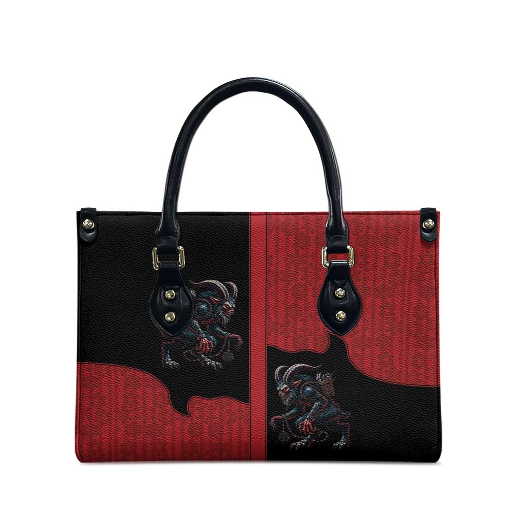 Western Yoke Leather Bag Krampus Christmas Horror Style - Wonder Print Shop