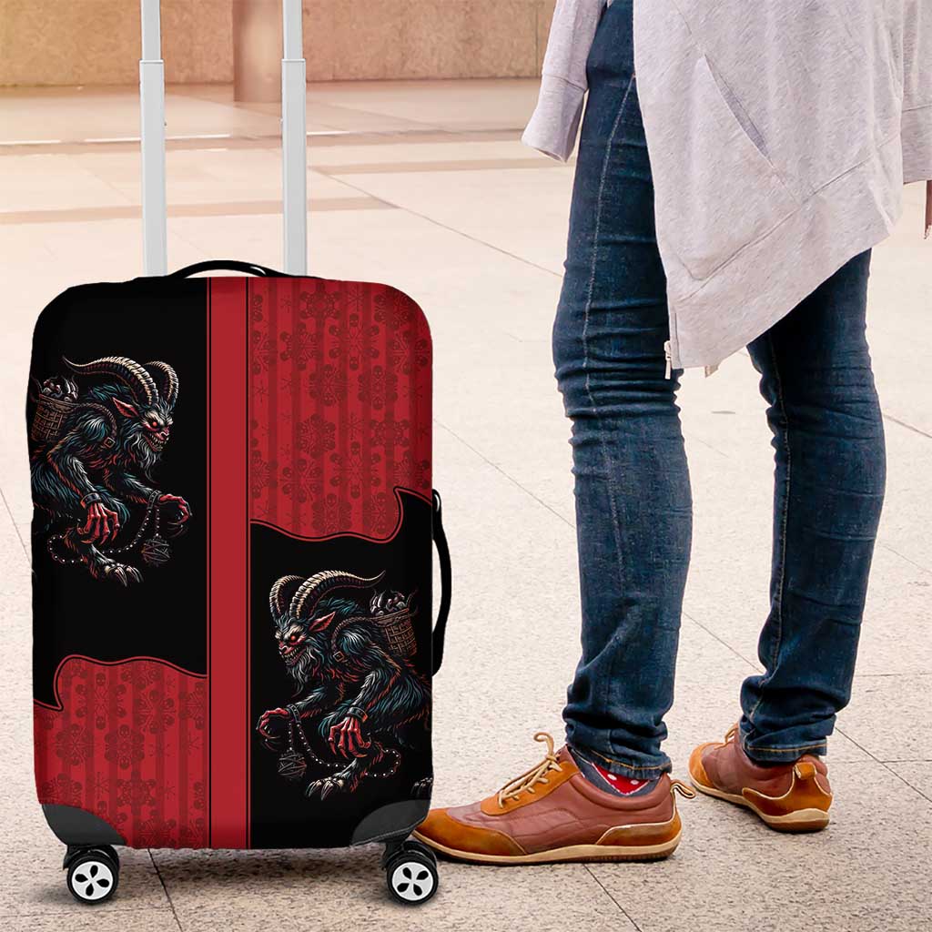 Western Yoke Luggage Cover Krampus Christmas Horror Style - Wonder Print Shop