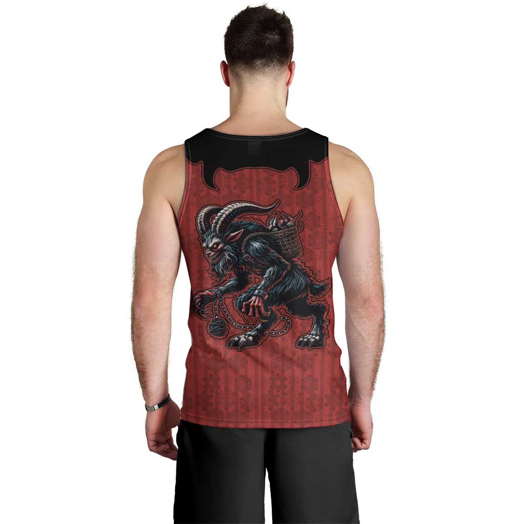 Western Yoke Men Tank Top Krampus Christmas Horror Style - Wonder Print Shop