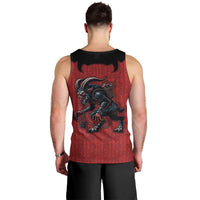 Western Yoke Men Tank Top Krampus Christmas Horror Style - Wonder Print Shop
