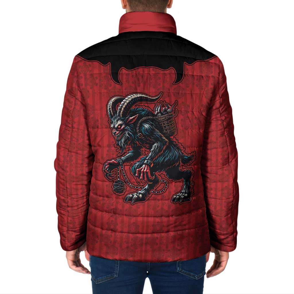 Western Yoke Padded Jacket Krampus Christmas Horror Style - Wonder Print Shop