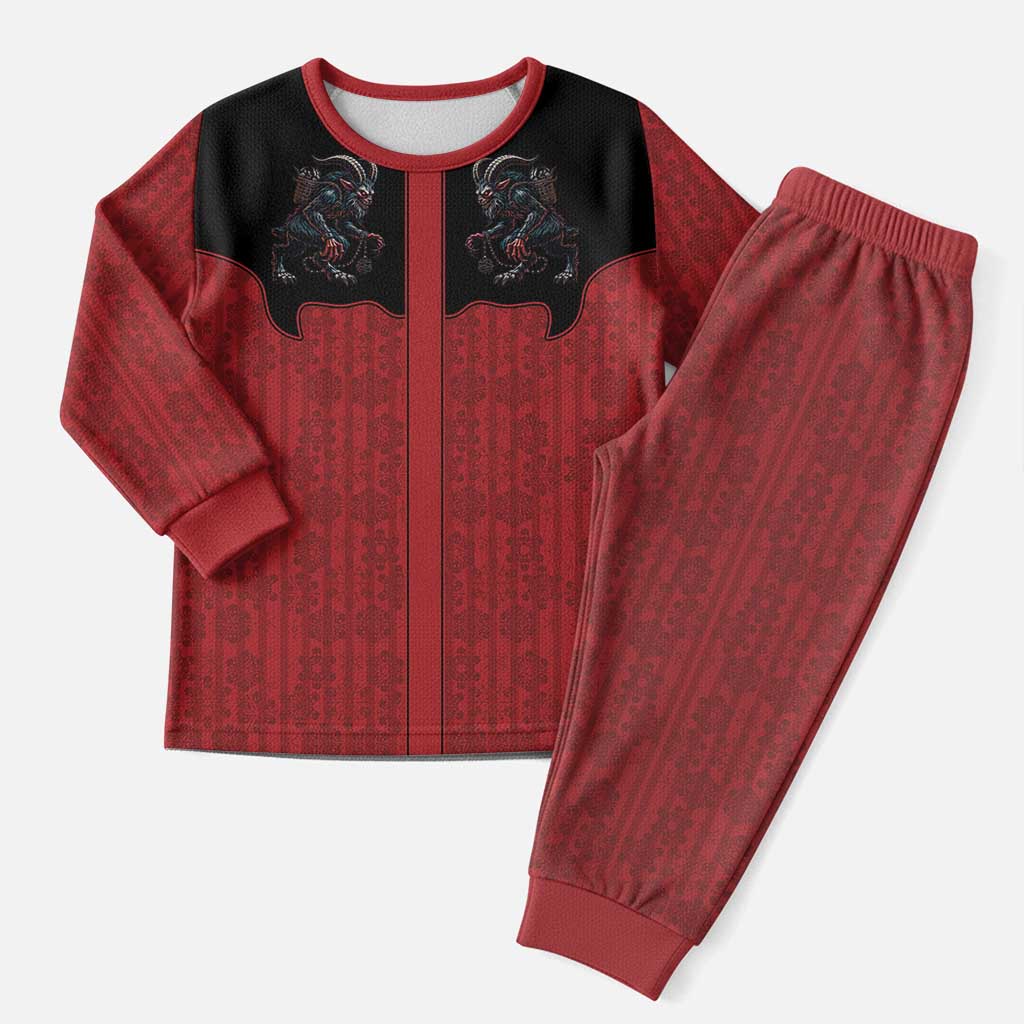 Western Yoke Christmas Pajama Set Krampus Christmas Horror Style - Wonder Print Shop