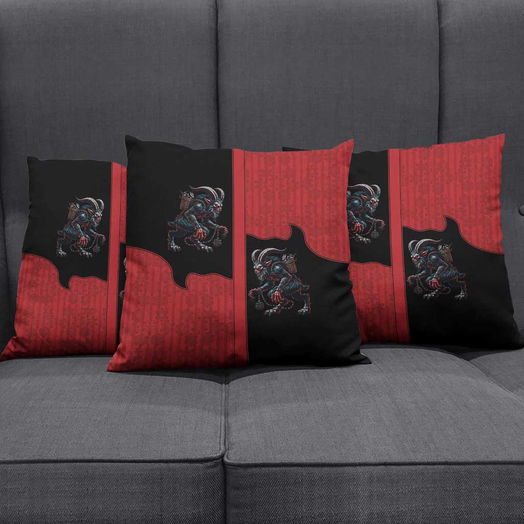Western Yoke Pillow Cover Krampus Christmas Horror Style - Wonder Print Shop