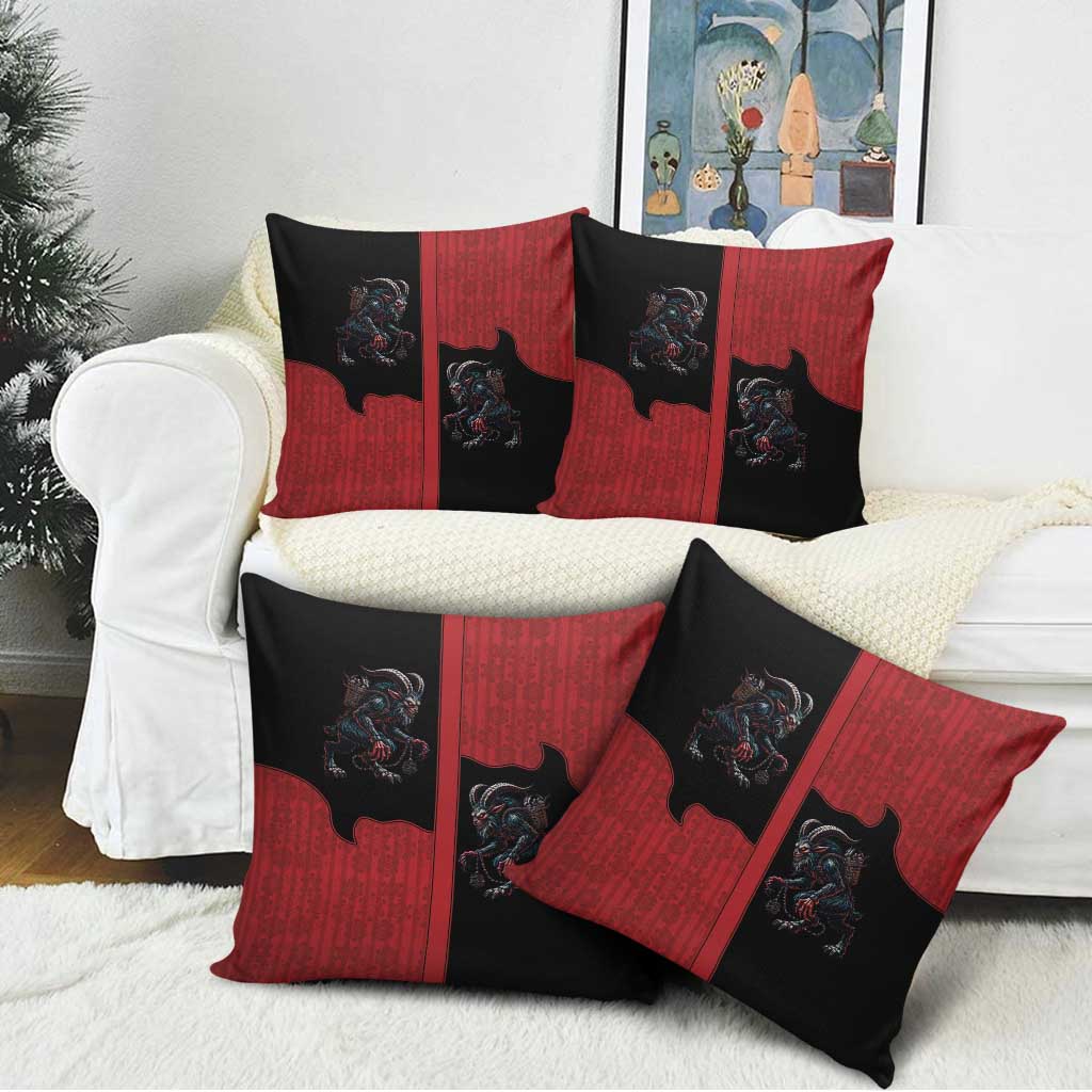 Western Yoke Pillow Cover Krampus Christmas Horror Style - Wonder Print Shop