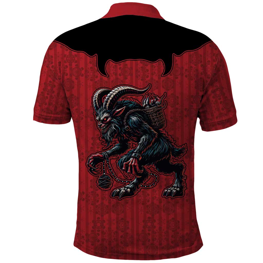 Western Yoke Polo Shirt Krampus Christmas Horror Style - Wonder Print Shop