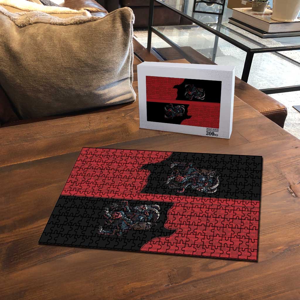 Western Yoke Puzzle Krampus Christmas Horror Style - Wonder Print Shop