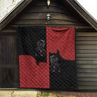 Western Yoke Quilt Krampus Christmas Horror Style - Wonder Print Shop