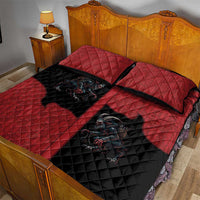 Western Yoke Quilt Bed Set Krampus Christmas Horror Style - Wonder Print Shop