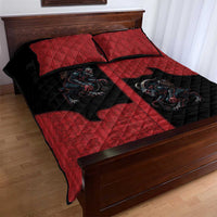 Western Yoke Quilt Bed Set Krampus Christmas Horror Style - Wonder Print Shop