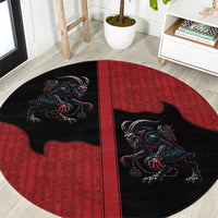 Western Yoke Round Carpet Krampus Christmas Horror Style - Wonder Print Shop