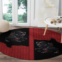 Western Yoke Round Carpet Krampus Christmas Horror Style - Wonder Print Shop