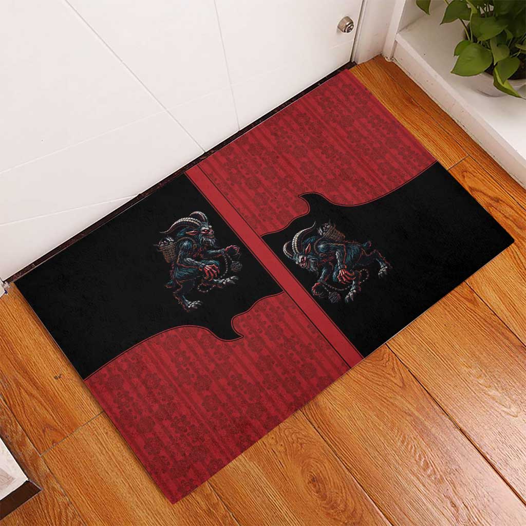 Western Yoke Rubber Doormat Krampus Christmas Horror Style - Wonder Print Shop