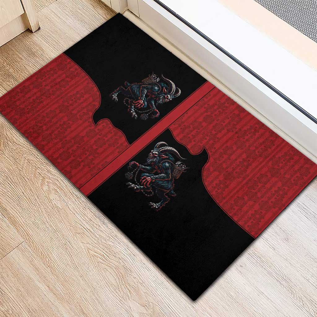 Western Yoke Rubber Doormat Krampus Christmas Horror Style - Wonder Print Shop