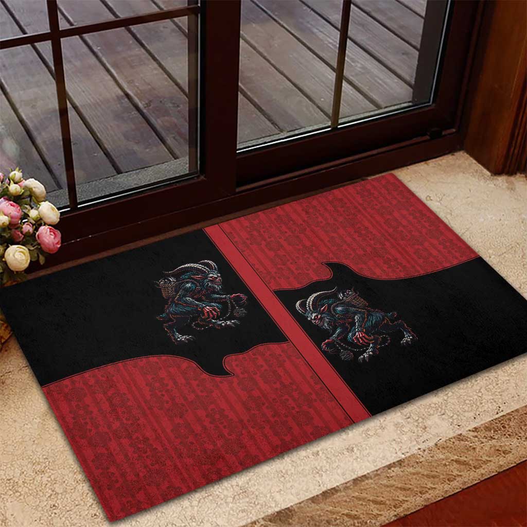 Western Yoke Rubber Doormat Krampus Christmas Horror Style - Wonder Print Shop