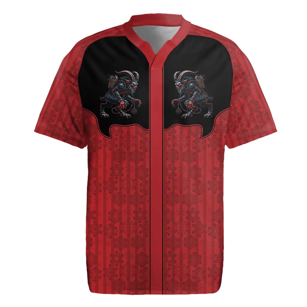 Western Yoke Rugby Jersey Krampus Christmas Horror Style - Wonder Print Shop