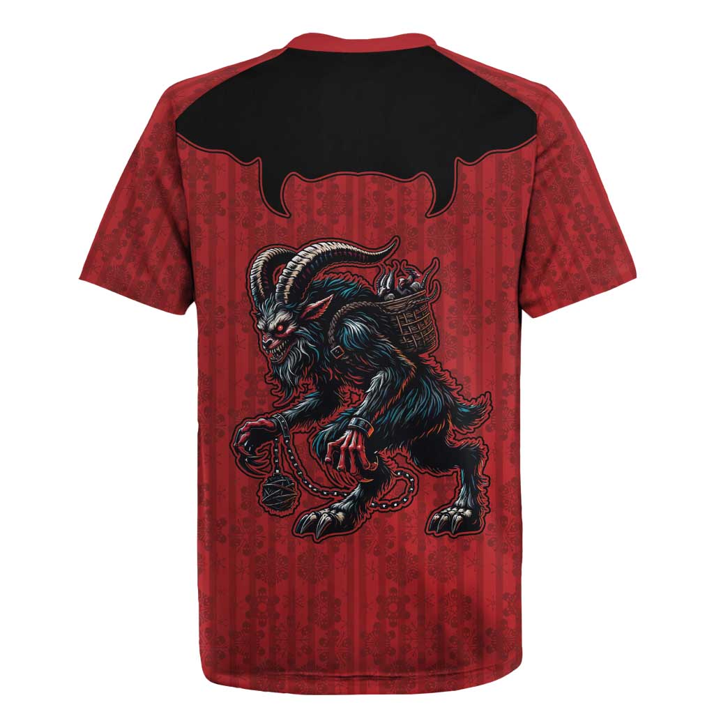 Western Yoke Rugby Jersey Krampus Christmas Horror Style - Wonder Print Shop