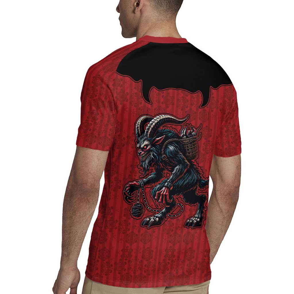 Western Yoke Rugby Jersey Krampus Christmas Horror Style - Wonder Print Shop