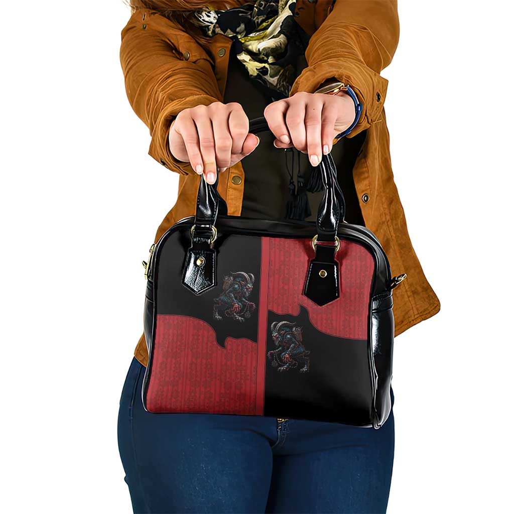 Western Yoke Shoulder Handbag Krampus Christmas Horror Style - Wonder Print Shop