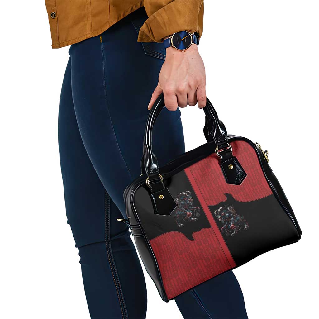Western Yoke Shoulder Handbag Krampus Christmas Horror Style - Wonder Print Shop
